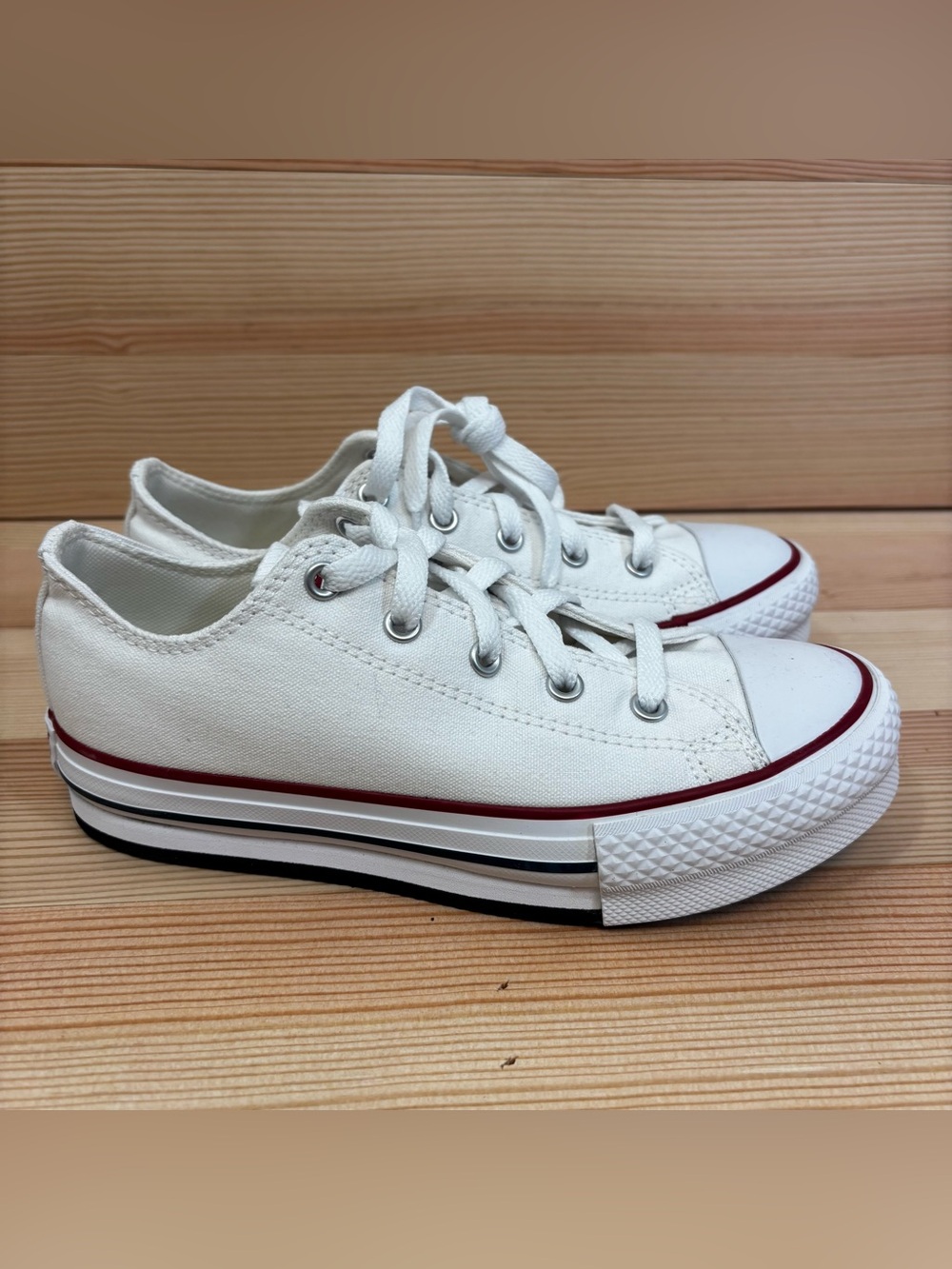 Converse Canvas All Star CTAS EVA Lift OX Low Top White  Kids  Sz 2.5 Youth